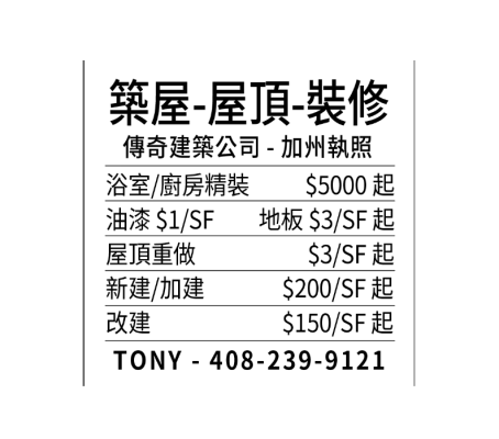 築屋-屋頂-裝修——舊金山灣區好的裝修師傅