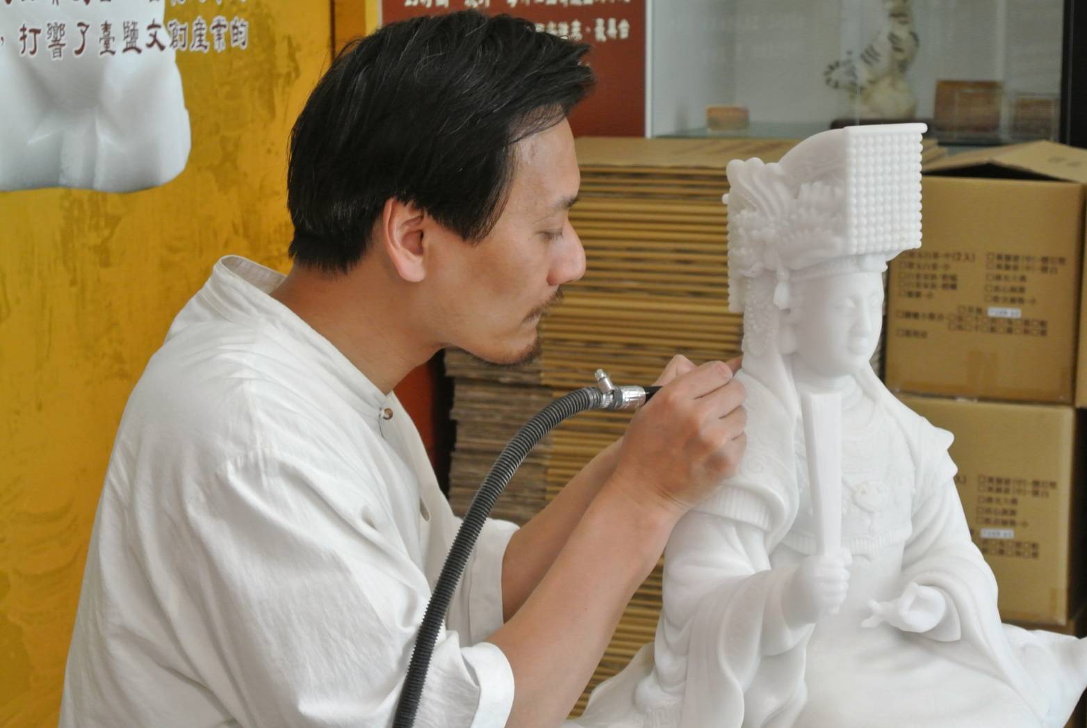 金山臺灣雕塑展,羅廣維談創作背後的天命與神奇