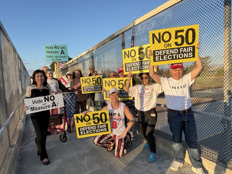 聖荷西民眾集會反對第50號提案 呼籲守護公平選舉
