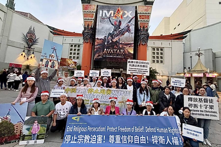 洛杉磯民眾好萊塢集會 抗議中共迫害基督徒