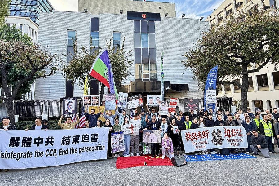 關注中共人權迫害 洛杉磯民眾為「反二社區」與鐵鏈女發聲