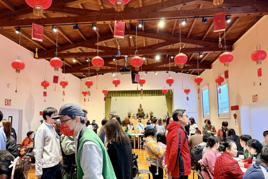 祥樂豐足迎新春 法鼓山舊金山道場吸引人潮